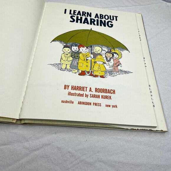 I Learn About Sharing Childrens Book Vintage 1968 Harriet Roorbach Illustrated - Picture 10 of 15